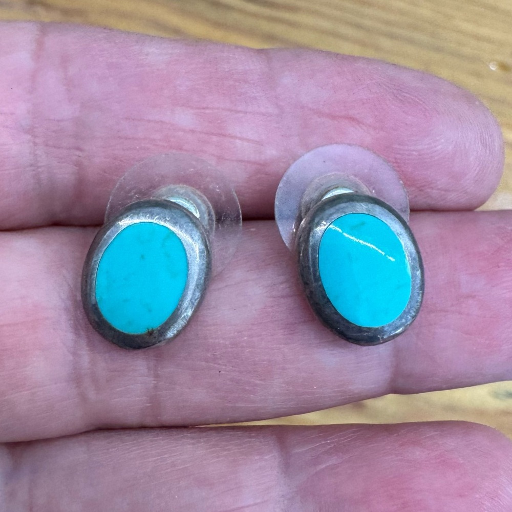 Silver / Turquoise Stud Earrings
